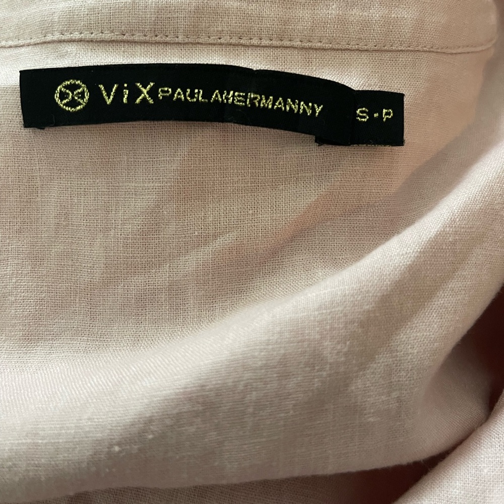 Vix Hermanny peach color linen Beach Dress - Picture 4 of 6